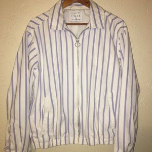Urban Outfitters White Striped Jacket
